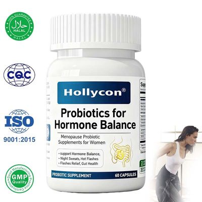 OEM / ODM Factory Made Menopause Probiotic Supplements for Women - 60 Billion CFU Akkermansia Probiotics for Hormone Balance, Night Sweats, Hot Flashes Relief, Gut Health, custom Formula